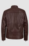 Smart Zip-Up Genuine Leather Biker Jacket