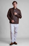 Smart Zip-Up Genuine Leather Biker Jacket