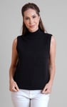 Sleeveless Roll Neck Knit Vest