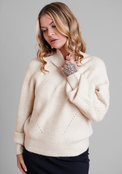 Womens Funnel Neck Jumper