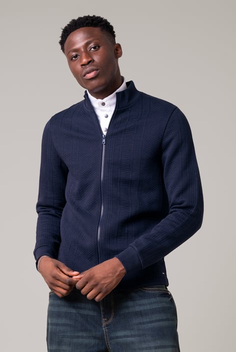 Mens Black Premium Texture Jersey Jacket