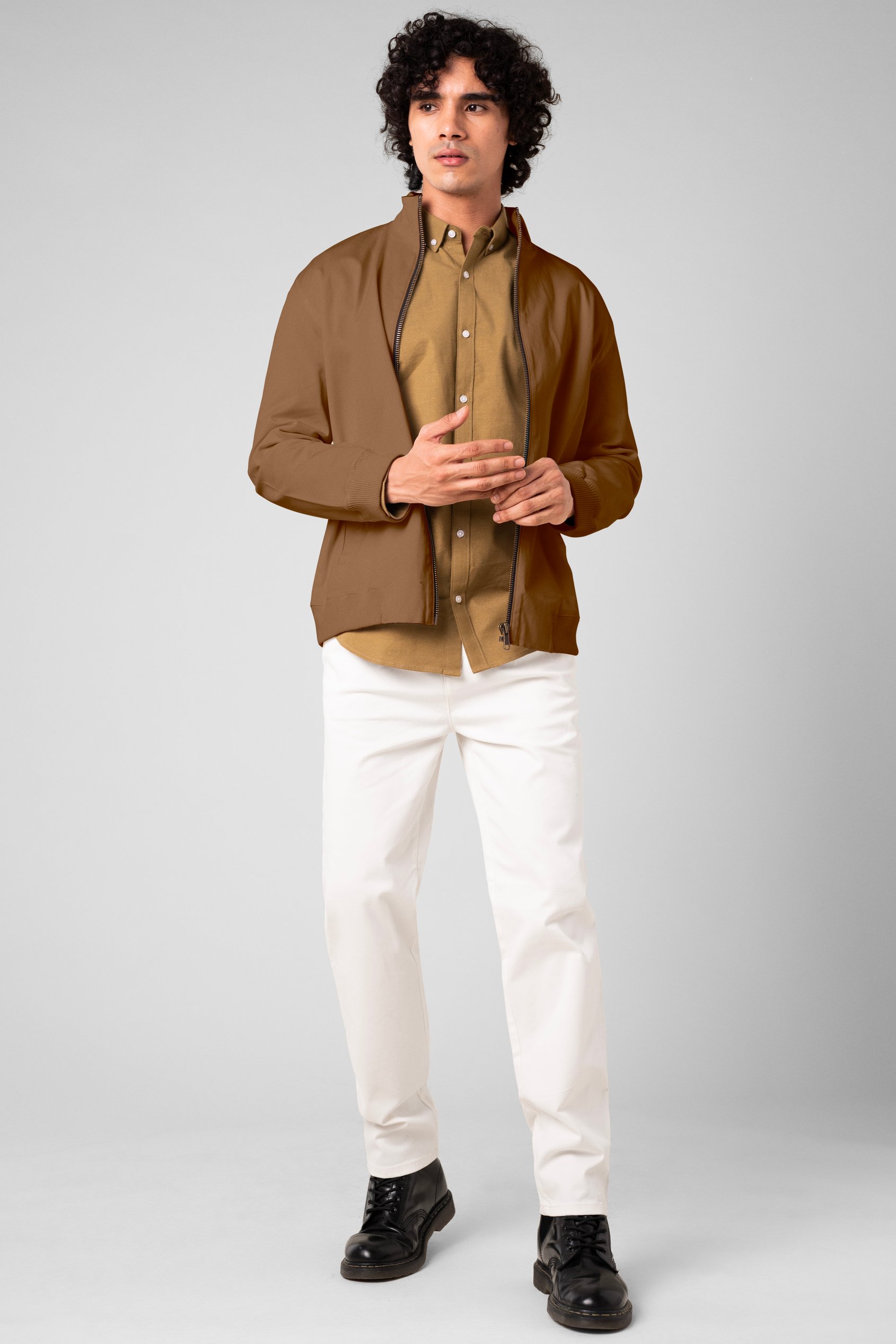 Mens Stretch Twill Harrington Jacket