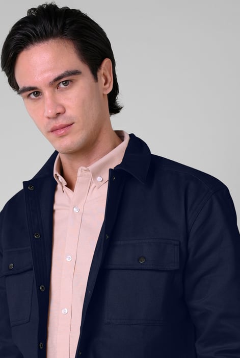Men's Premium Navy Twill Shacket