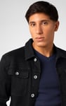 Men's Washed Black Denim Jacket