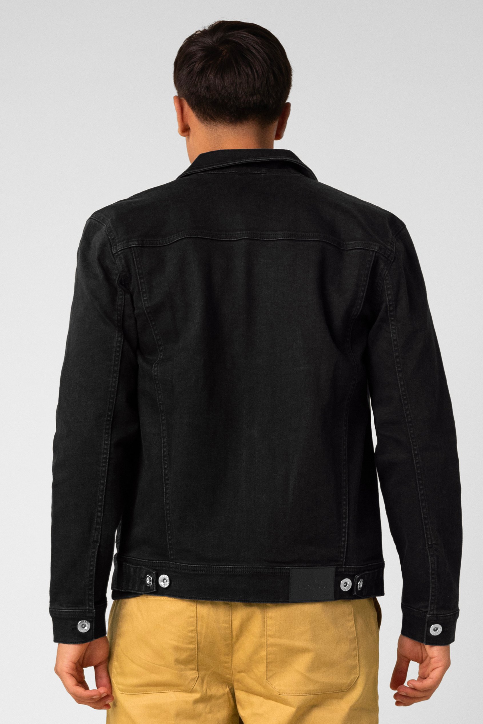 Men's Washed Black Denim Jacket
