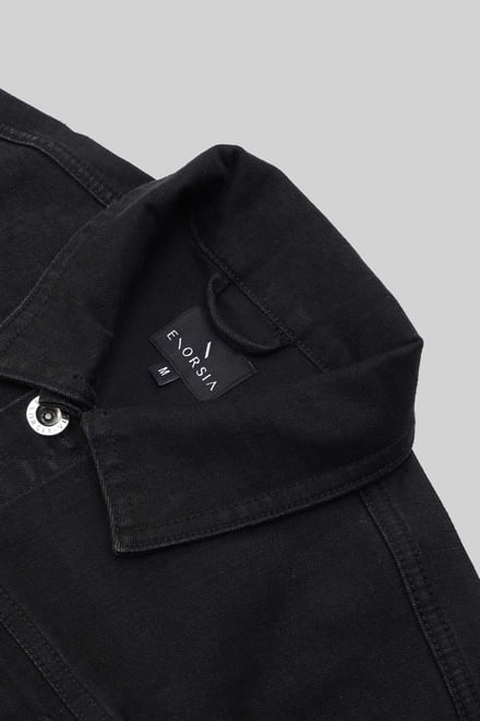 Men's Washed Black Denim Jacket