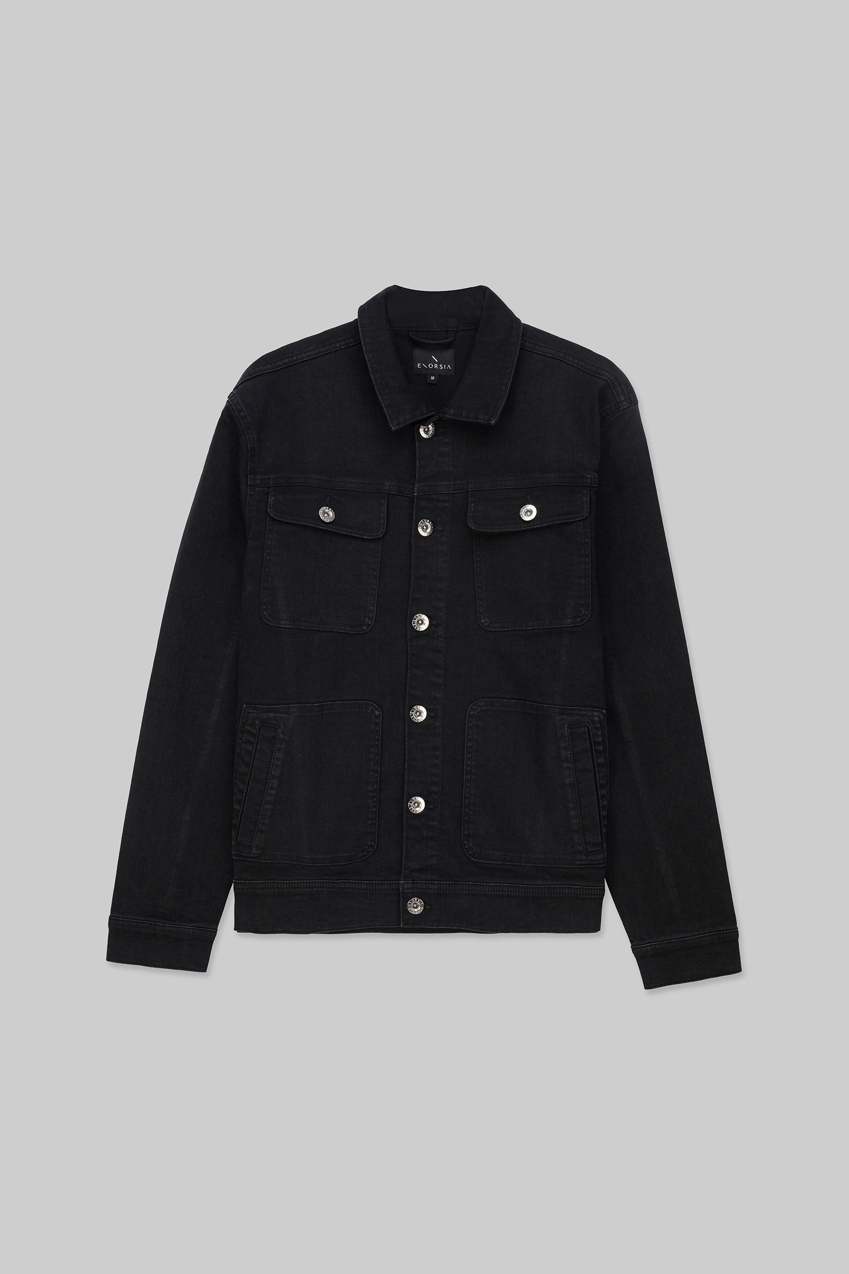 Men's Washed Black Denim Jacket