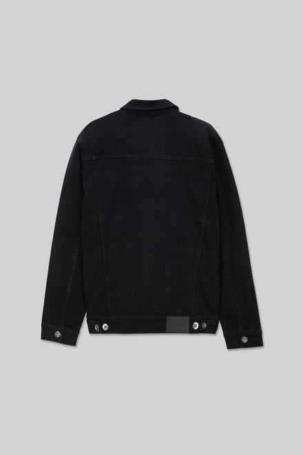 Men's Washed Black Denim Jacket