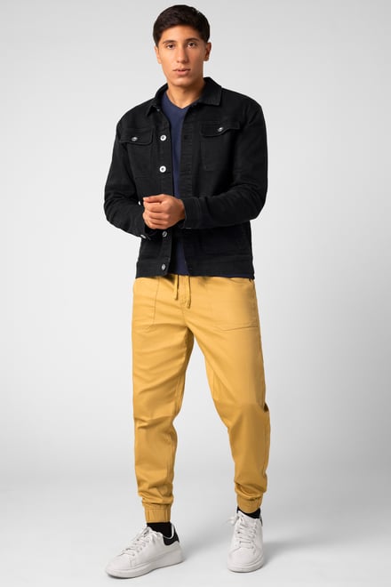 Men's Washed Black Denim Jacket