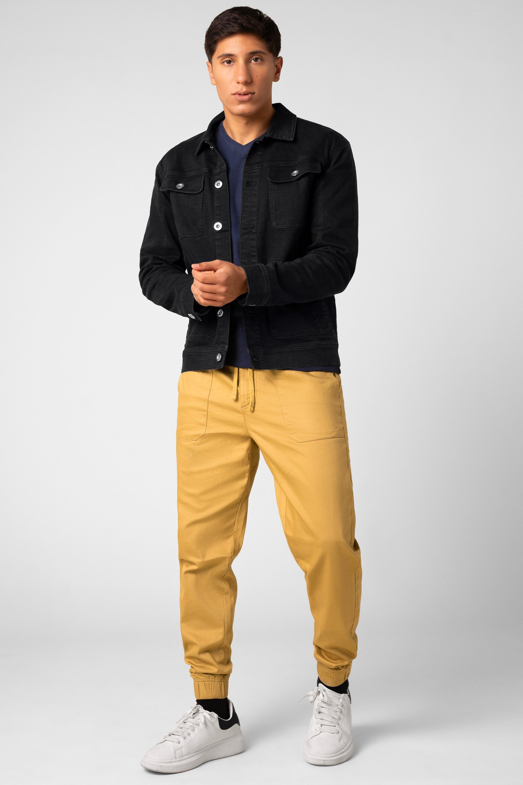 Men's Washed Black Denim Jacket