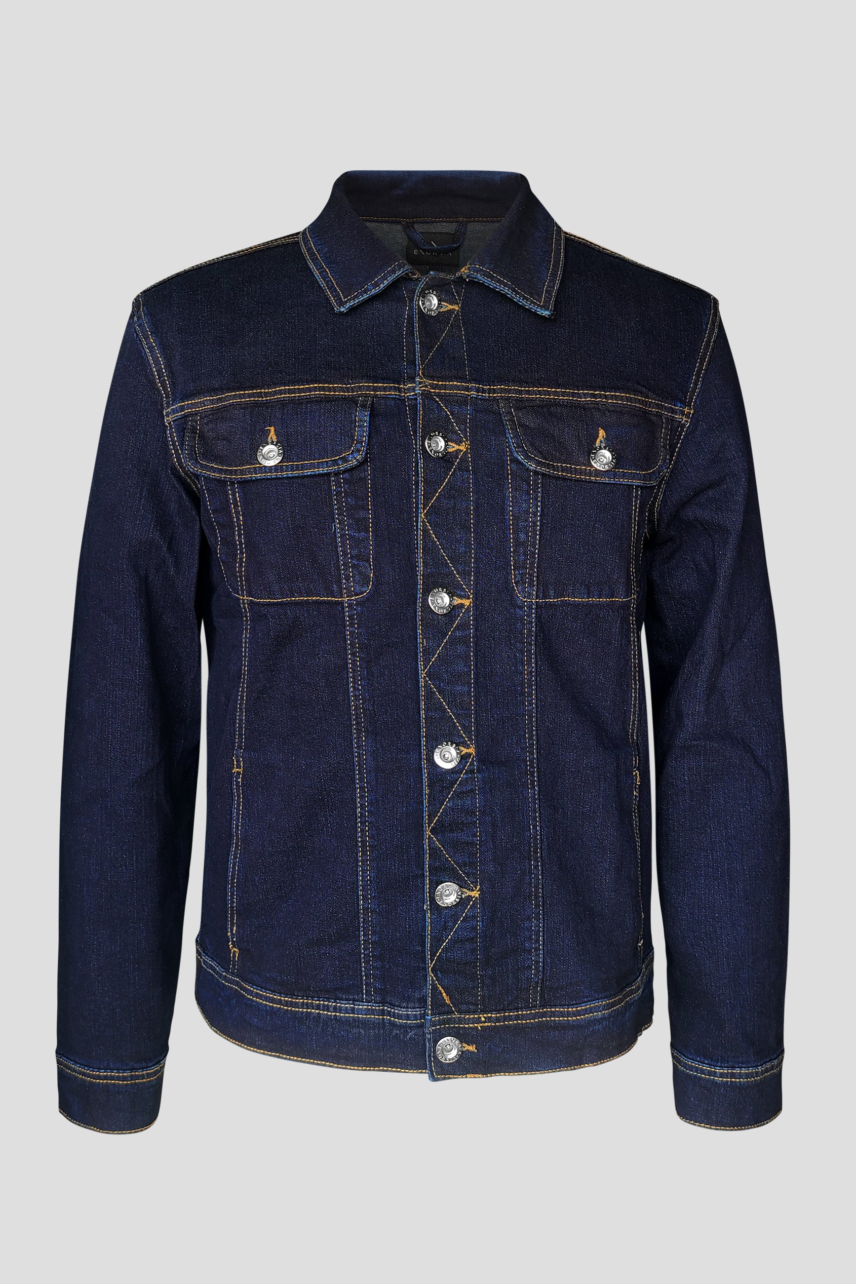 Enorsia Men's Blue Long Sleeve Raw Denim Jacket - Uk S