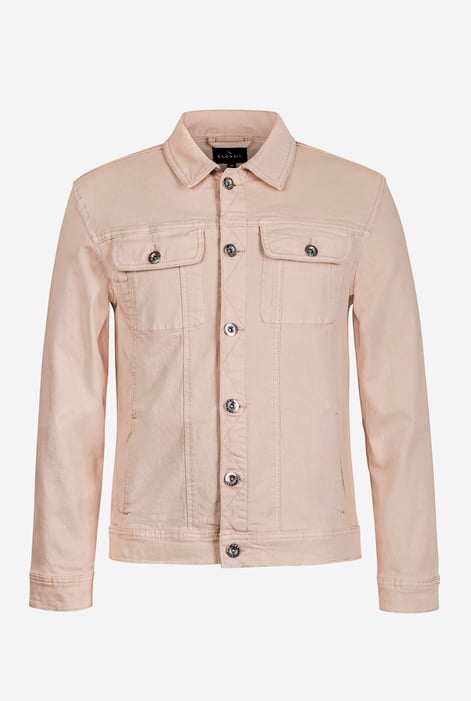 Mens Beige Overdye Denim Jacket