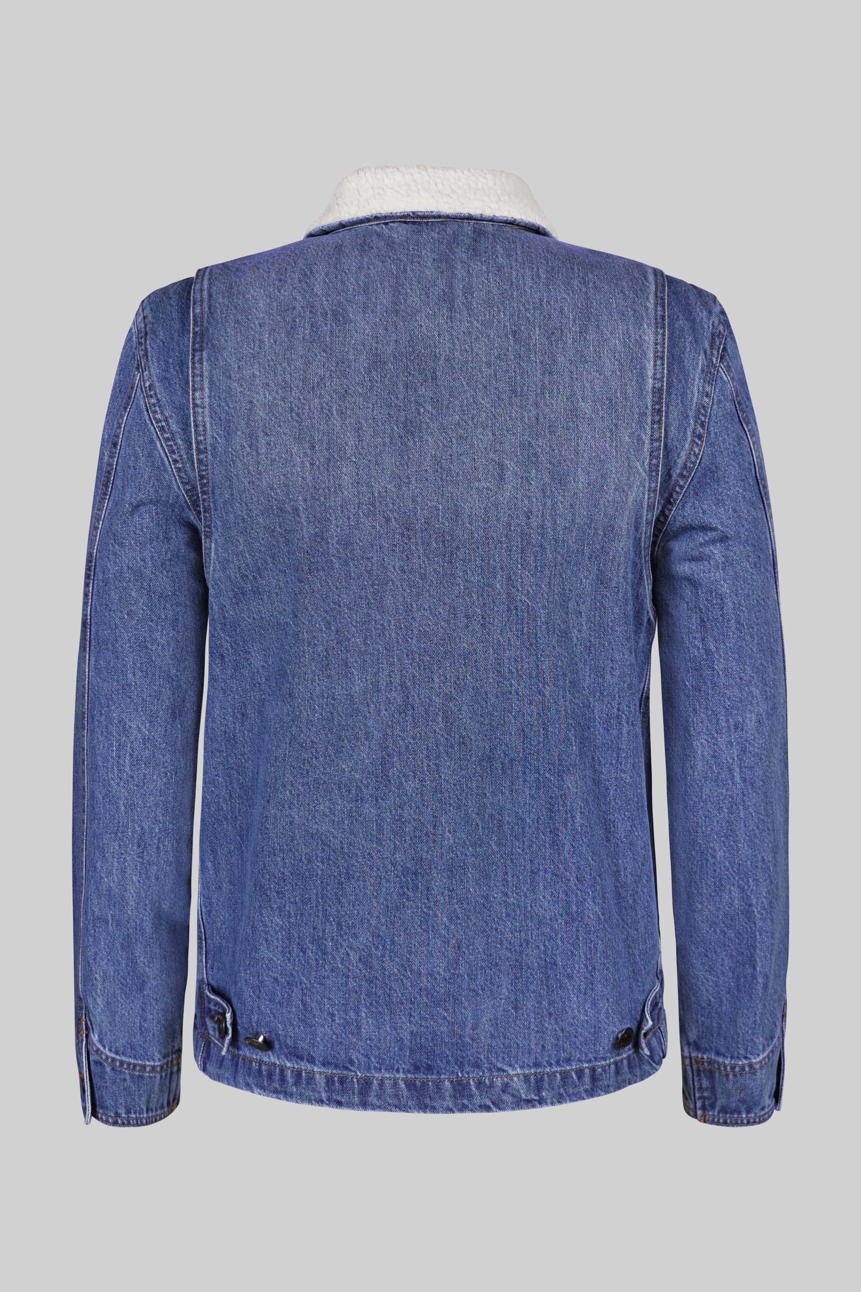 Men's Borg Collar Denim Trucker Jacket