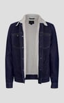 Men's Borg Lined 100% Cotton Denim Jacket