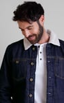 Men's Borg Lined 100% Cotton Denim Jacket