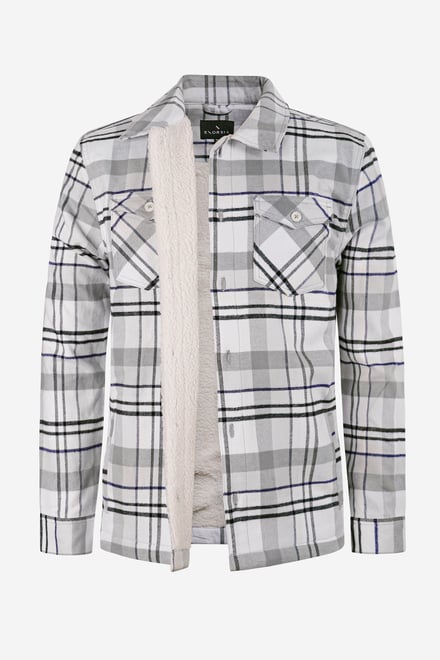 Men's Heritage Plaid Borg Lined Shacket