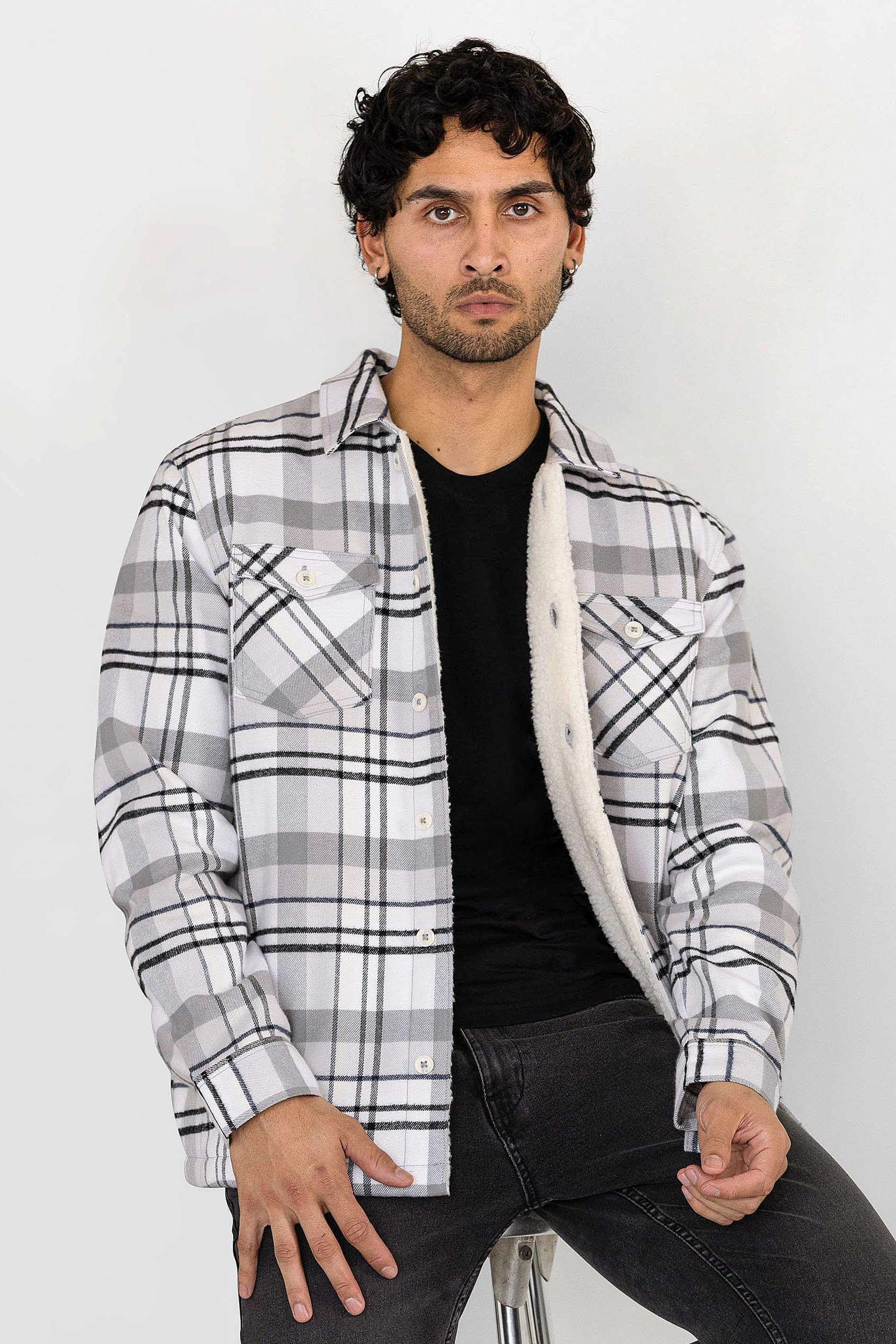 Men's Heritage Plaid Borg Lined Shacket