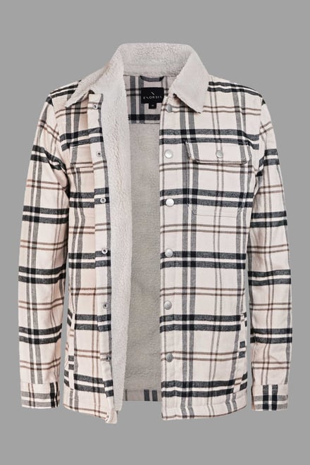 Tartan Check Borg Lined Shacket