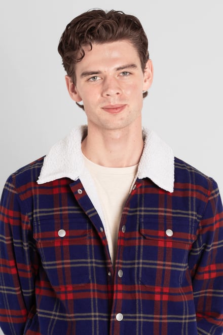 Tartan Check Borg Lined Shacket