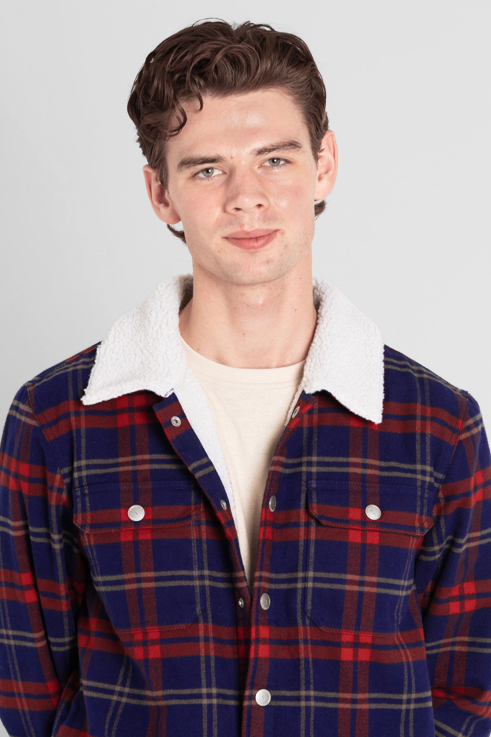 Tartan Check Borg Lined Shacket