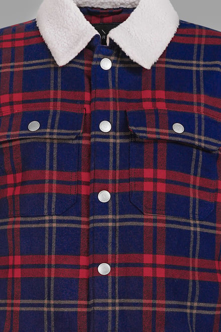 Tartan Check Borg Lined Shacket