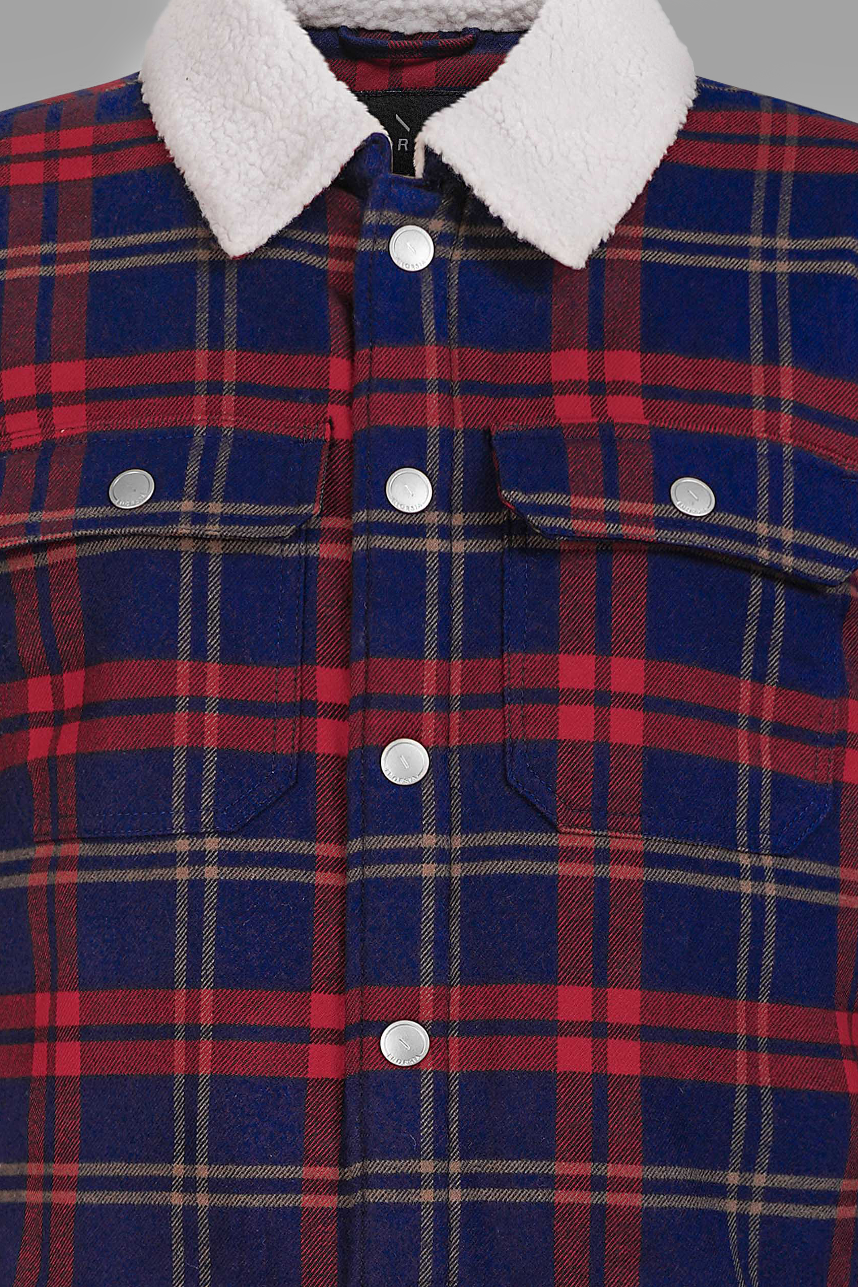 Tartan Check Borg Lined Shacket