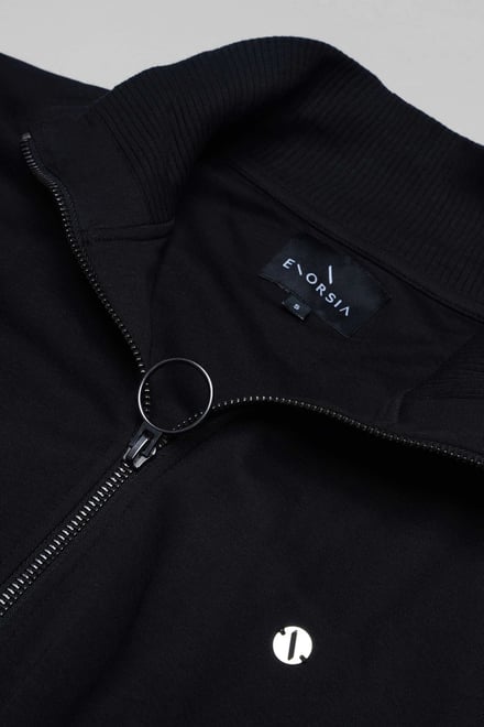 Funnel Neck Zip Through Sweatshirt