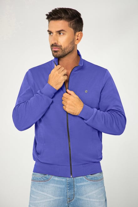 Funnel Neck Zip Through Sweatshirt