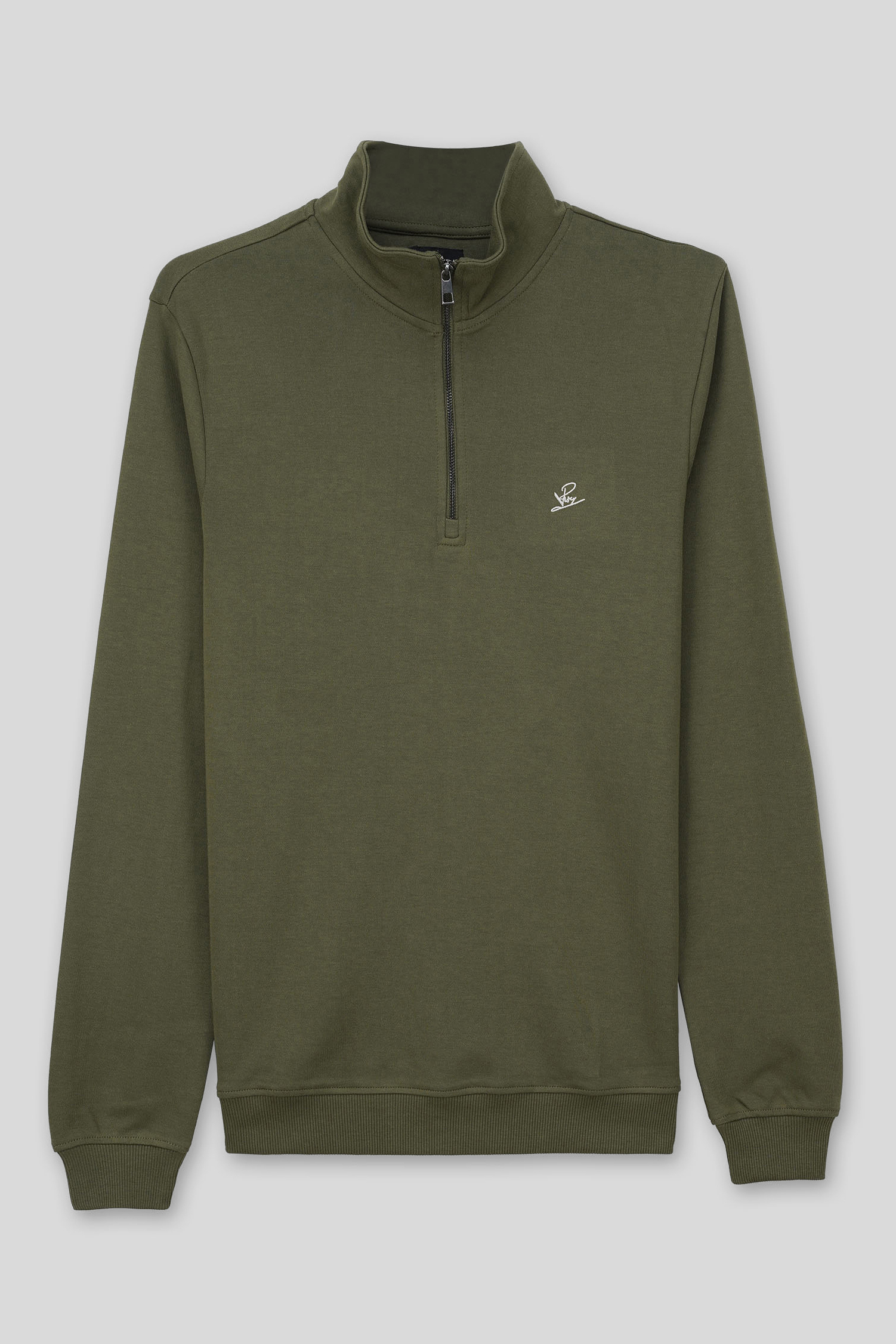Elbow Patch Half Zip Sweatshirt