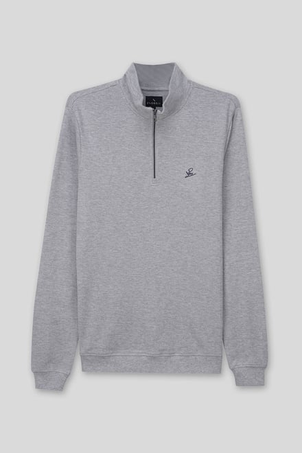 Elbow Patch Half Zip Sweatshirt