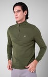 Elbow Patch Half Zip Sweatshirt