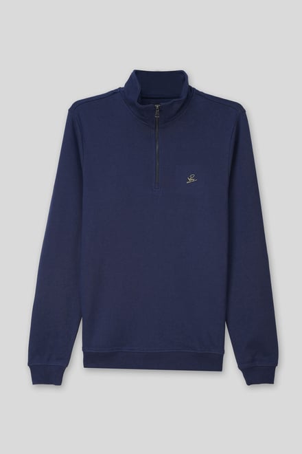 Elbow Patch Half Zip Sweatshirt