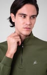 Elbow Patch Half Zip Sweatshirt