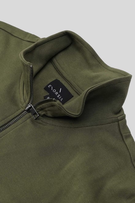 Elbow Patch Half Zip Sweatshirt