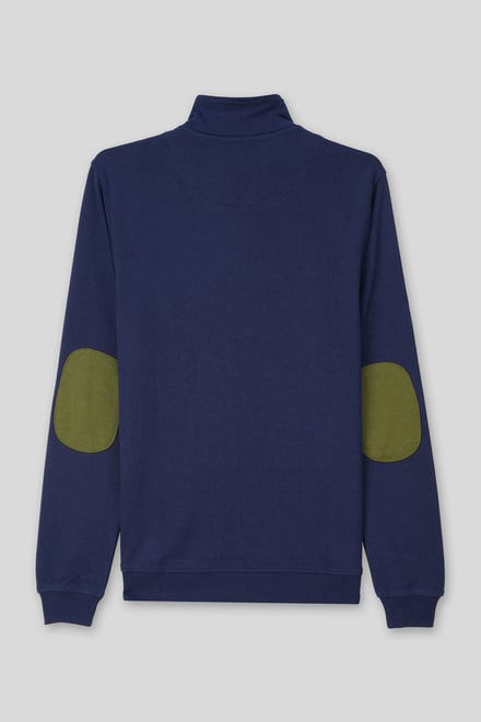 Elbow Patch Half Zip Sweatshirt
