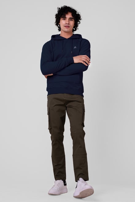 Flap Detail Kangaroo Pocket Hoodie