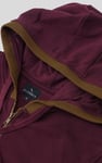 Contrast Piping Detail Zip Front Hoodie