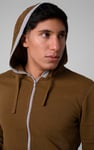 Contrast Piping Detail Zip Front Hoodie