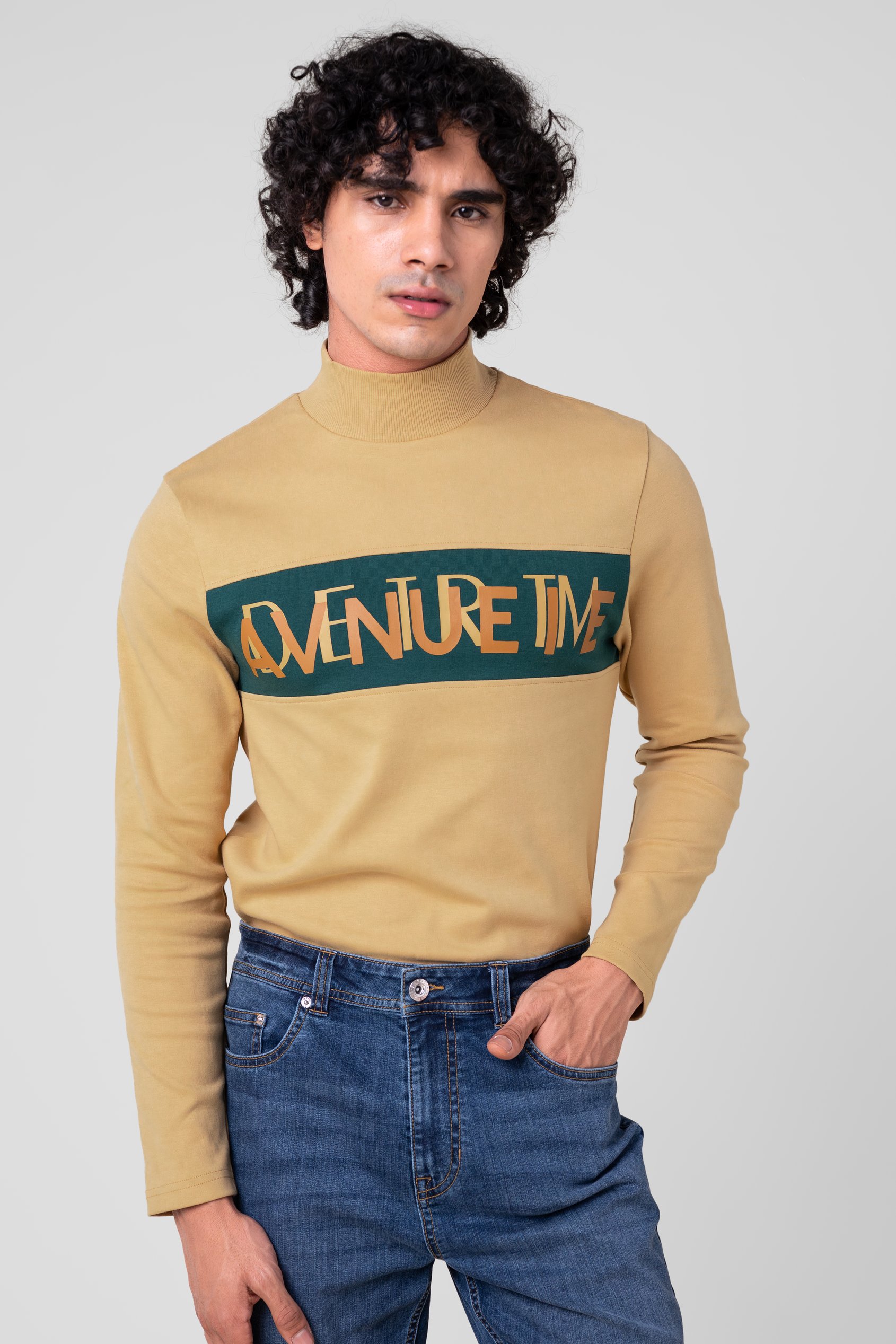 Enorsia Men's Yellow Adventure Time Sweatshirt - Uk S