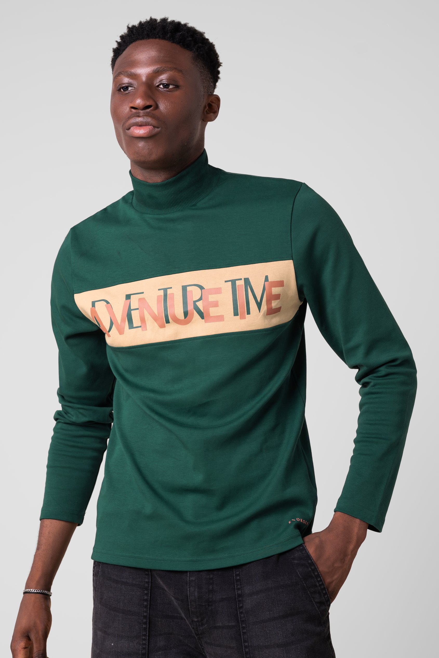 Enorsia Men's Green Adventure Time Sweatshirt - Uk S