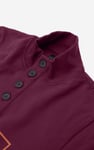 Button-Up Funnel Neck Sweatshirt