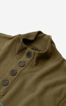 Button-Up Funnel Neck Sweatshirt