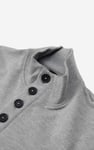 Button-Up Funnel Neck Sweatshirt