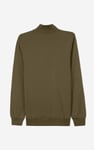 Button-Up Funnel Neck Sweatshirt