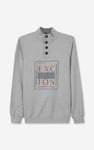Button-Up Funnel Neck Sweatshirt