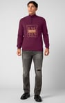 Button-Up Funnel Neck Sweatshirt
