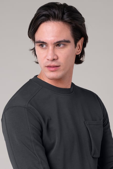 Long Sleeve Front Pocket Sweatshirt
