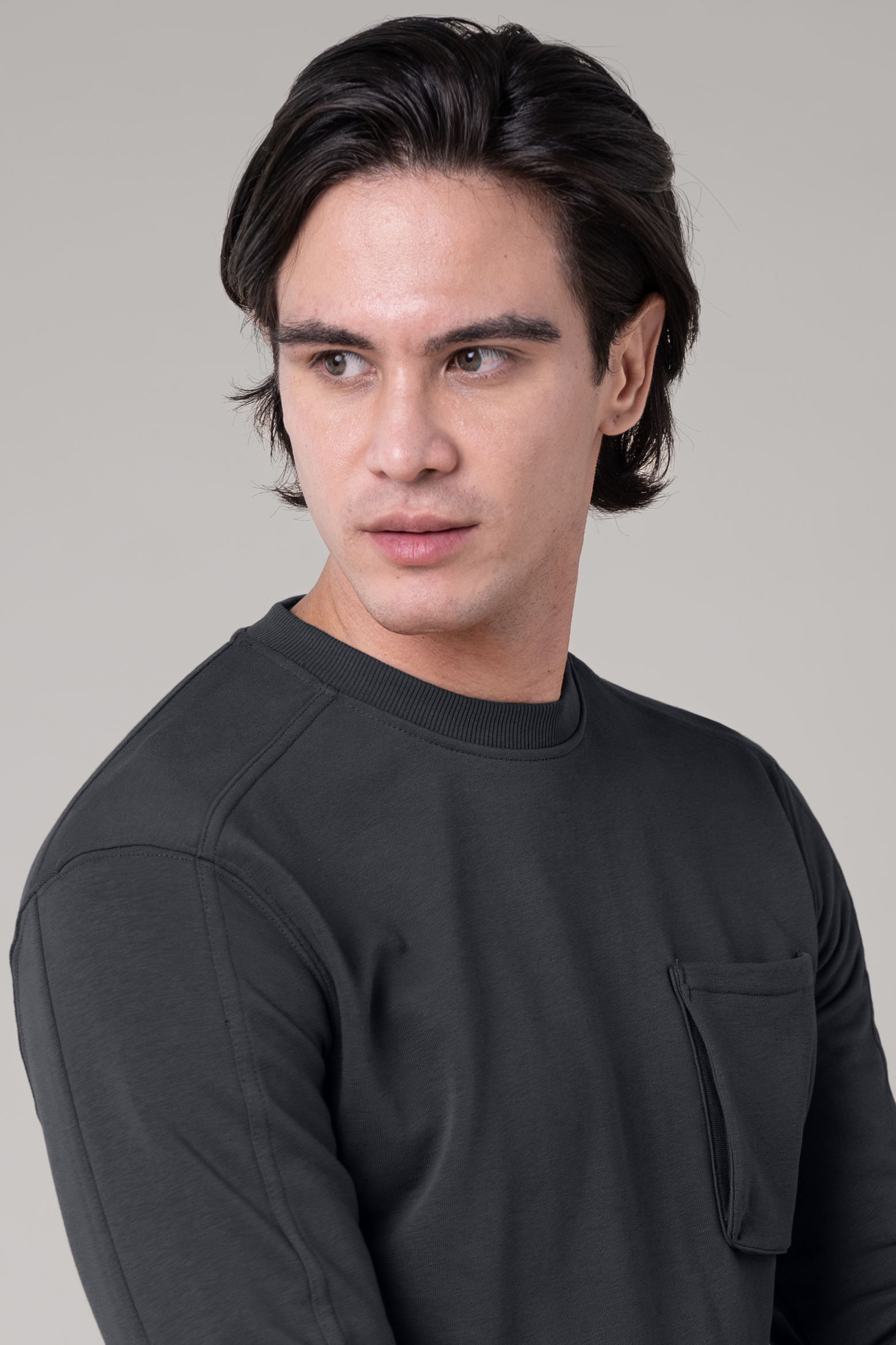 Long Sleeve Front Pocket Sweatshirt