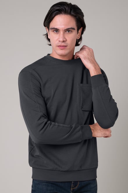Long Sleeve Front Pocket Sweatshirt
