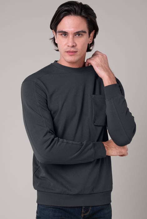 Tan Long Sleeve Front Pocket Sweatshirt